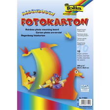  Dekorkarton, 22,5x32 cm, 300 g, 10 lap, FOLIA, vegyes színek kreatív papír