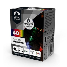 Dekortrend Basic fényfüzér 40 LED multi színes, timer funkció, elemes KDT 045 karácsonyi dekoráció