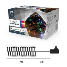 Dekortrend Basic kültéri LED fényfüzér 180 db színes LED-del karácsonyfa izzósor
