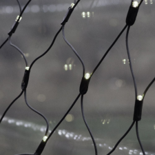 Dekortrend Kültéri LED fényháló, Hideg fehér, 2 x 1 méter, 96 LED kültéri izzósor