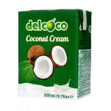 Delcoco Kókusztejszín (kókuszkrém) 200ml 24% kókuszolaj tartalommal reform élelmiszer