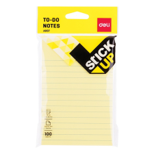 Deli 152x101mm öntapadós jegyzettömb - Sárga (100 lap / tömb) (DEA00752) post-it
