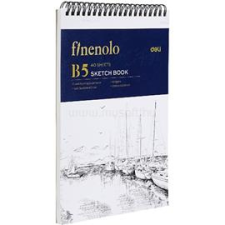 DELI FINENOLO B5, álló, 100 g/m2, spirálozott, fehér rajzpapírfüzet (DEN025) füzet