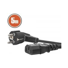 delight 230v IEC Tápkábel Fekete 5m 53960 kábel és adapter