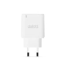 delight 55047WH hálózati adapter USB-A - USB-C fehér (55047WH) mobiltelefon kellék