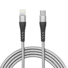 delight 554342 Lightning apa - USB-C apa Töltő- és adatkábel 2m - Szürke (554342) kábel és adapter