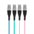 delight 55438 USB A apa - Lightning apa Szilikon Adat és töltőkábel - Többszínű (1m) (55438)