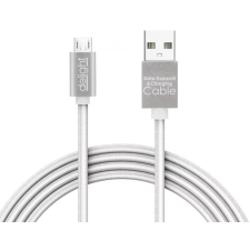 delight 55442M-WH USB-A apa - MicroUSB apa LED Adatkábel 1m - Fehér kábel és adapter