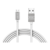 delight Adatkábel, Micro USB LED, ezüst, 1 M