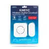 delight Digitális elem- és vezeték nélküli csengő - Kinetic - fehér - kék LED