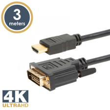 delight DVI-D / HDMI kábel · 3 m kábel és adapter