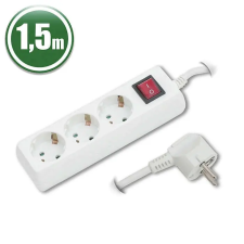 delight Hálózati Elosztó Kapcsolóval 3DIN 1,5m White nyomtatópatron & toner