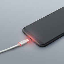 delight iPhone Lightning Adatkábel LED White kábel és adapter