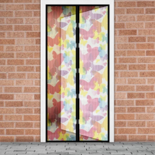 delight Mágneses szúnyogháló függöny ajtóra (100 x 210 cm, színes pillangós) szúnyogháló