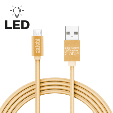 delight microUSB datacable LED 1m Gold (55442M-G) kábel és adapter