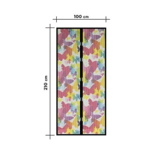 delight Szúnyogháló függöny ajtóra 100 x 210 cm színes pillangó mintás 11398K szúnyogháló