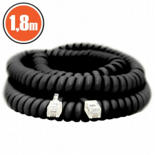 delight Telefonkézibeszélő kábel Black 1,8m villanyszerelés