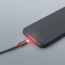 delight USB Type-C Adatkábel LED Black kábel és adapter