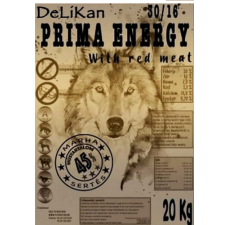 Delikan Prima Energy Red Meat kutyatáp 20kg Fehér zsák . kutyaeledel