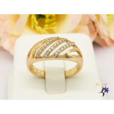  Della antiallergén gyűrű csikozott mintával-18K gyűrű