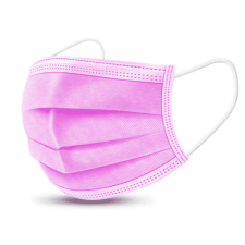 dellaprint 3 rétegű egészségügyi szájmaszk, gumis rögzítéssel, pink, 25 db/csomag gyógyhatású készítmény