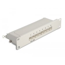 DELOCK 10 patch panel 8 porttal Cat.6A 1U szürke egyéb hálózati eszköz