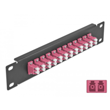 DELOCK 10 üvegszálas patch panel 12 portos LC Duplex ibolya 1U fekete egyéb hálózati eszköz