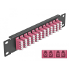 DELOCK 10 üvegszálas patch panel 12 portos LC Quad ibolya 1U fekete