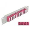 DELOCK 10 üvegszálas patch panel 12 portos LC Quad ibolya 1U szürke