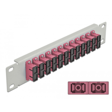 DELOCK 10 üvegszálas patch panel 12 portos SC Duplex ibolya 1U szürke egyéb hálózati eszköz