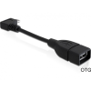 DELOCK 11cm USB kábel, mikro-B, forgatott - USB2.0-A anya OTG