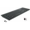 DELOCK 12004 Vezeték nélküli USB klaviatúra 2.4 GHz Német fekete