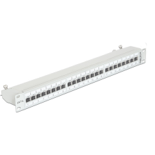 DELOCK 19&quot; Patch Panel 24 Port Cat.6A szürke egyéb hálózati eszköz