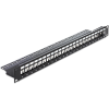 DELOCK 19"-s 24 portos Keystone patchpanel tehermentesítővel
