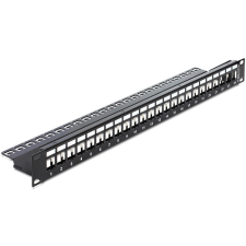 DELOCK 19"-s 24 portos Keystone patchpanel tehermentesítővel egyéb hálózati eszköz