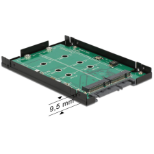 DELOCK 2.5"-s átalakító SATA 22 pol. - 2x M.2 NGFF csatlakozókkal, RAID támogatással kábel és adapter
