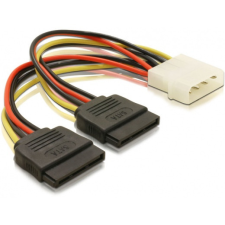 DELOCK 2 db SATA HDD – 4 tűs apa (Molex) hálózati kábel kábel és adapter