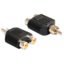 DELOCK 2 x RCA anya > 1 x mono RCA apa adapter (84499) (84499) kábel és adapter