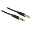 DELOCK 4 érintkezős apa > apa 3.5mm sztereó jack k