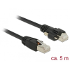 DELOCK 5 m-es RJ45 dugó > RJ45 dugó csavarokkal csatlakozós Cat.6 SSTP kábel