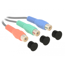 DELOCK 60168 RCA Porvédő - Fekete (10 db) (60168) kábel és adapter