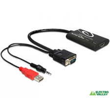 DELOCK 62408 VGA - HDMI adapter audióval kábel és adapter