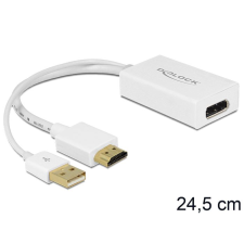 DELOCK 62496 HDMI-A male > Displayport female + USB adapter (62496) kábel és adapter