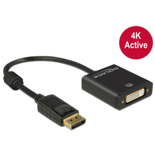 DELOCK 62600 Displayport - DVI-D kábel, fekete, 0.2m kábel és adapter