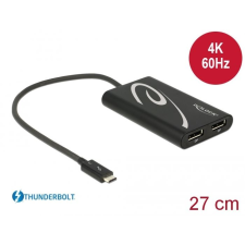 DELOCK 62708 Thunderbolt3 apa --> 2 x Displayport anya 4K60Hz adapter (D62708) kábel és adapter