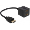 DELOCK 65226 High Speed HDMI Ethernettel 1x apa > 2x anya HDMI elosztó adapter