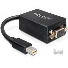 DELOCK 65256 fekete adapter mini displayport apa &gt; VGA 15 pin anya audió/videó kellék, kábel és adapter