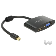 DELOCK 65553 fekete adapter mini displayport apa > HDMI /VGA anya audió/videó kellék, kábel és adapter