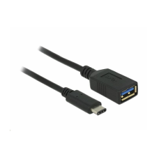DELOCK 65634 USB Type-C (USB-C) apa USB Type A anya 15 cm fekete kábel és adapter