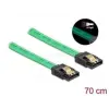 DELOCK 6 Gb/s SATA kábel UV fényhatással zöld színű, 70 cm (DL82112)